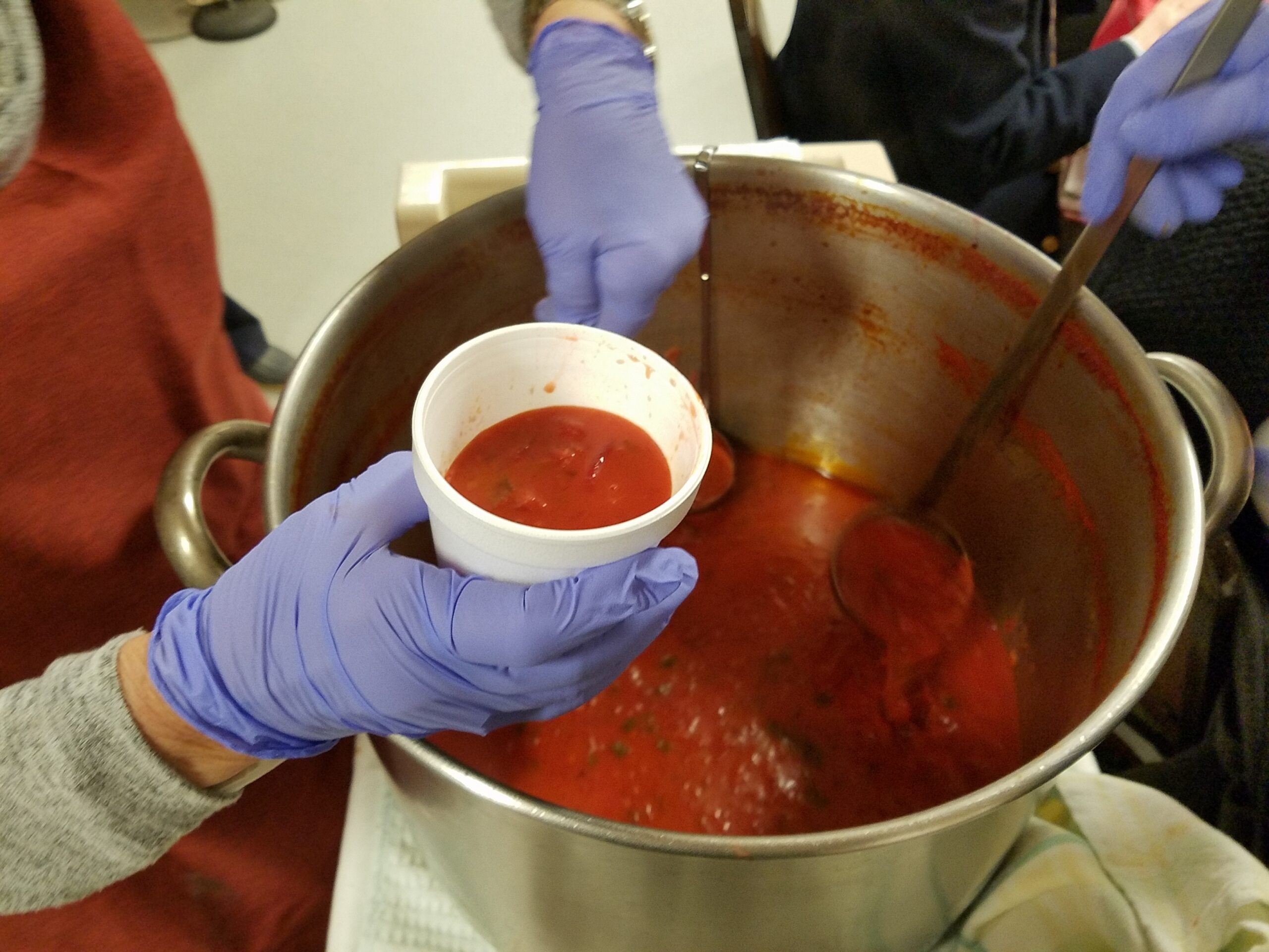 Pic of borscht and pierogies